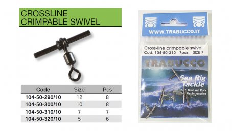 ΣΤΡΙΦΤΑΡΙΑ TRABUCCO CROSS-LINE CRIMPABLE SWIVEL No 7