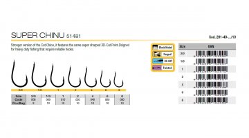 TRABUCCO SHINKEN SUPER CHINU 3D-CUT 51481 BN HOOKS