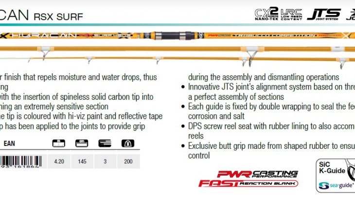 TRABUCCO ROD HURACAN RSX SURF 4.20m / 200gr SURF CASTING