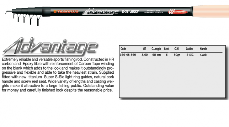ΚΑΛΑΜΙ TRABUCCO ADVANTAGE 3.60m/80gr SPORT