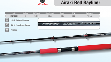 AWA-SHIMA AIRAKI RED BAYLINER 1.65m 20lb TROLLING ROD