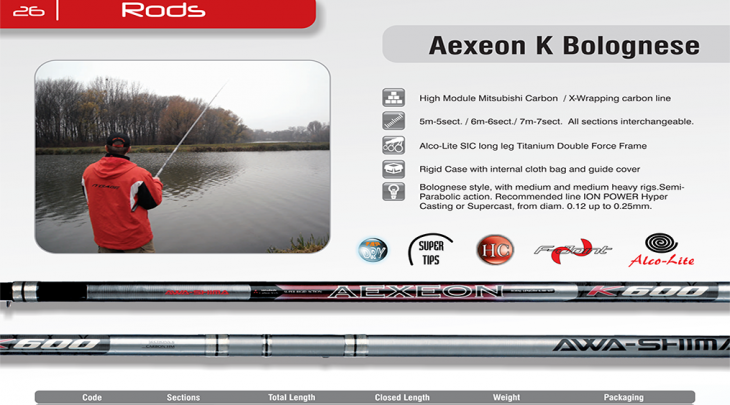 AWA-SHIMA AEXEON K BOLOGNESE 6m BOLOGNESE ROD