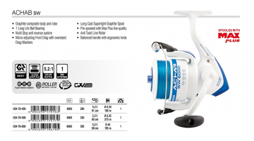 TRABUCCO ACHAB SW 6000 (SPOOLED WITH MAX PLUS LINE) REEL