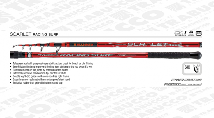 ΚΑΛΑΜΙ TRABUCCO SCARLET RACING T-SURF 4.20m / 150gr SURF CASTING