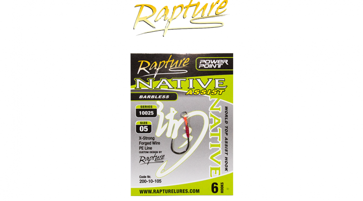 RAPTURE ASSIST NATIVE BARBLESS HOOKS