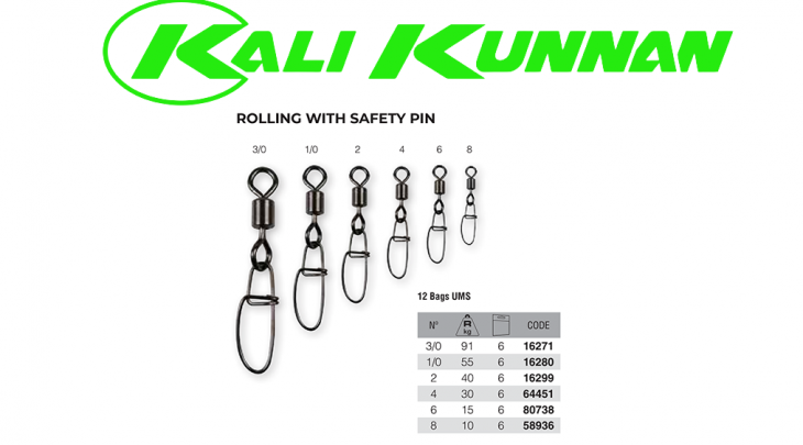 ΣΤΡΙΦΤΑΡΙΑ KALI KUNNAN X-STRONG ROLLING WITH SAFETY PIN