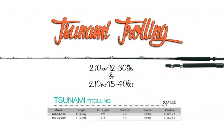 ΚΑΛΑΜΙ TRABUCCO TSUNAMI TROLLING 2.10m/12-30lbs ΣΥΡΤΗΣ