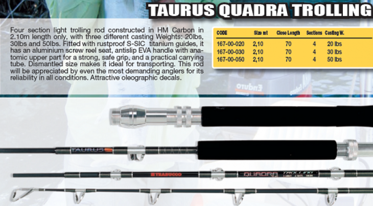 ΚΑΛΑΜΙ TRABUCCO TAURUS QUADRA 2.10m/30LBS ΣΥΡΤΗΣ