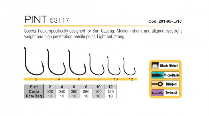 TRABUCCO SHINKEN PINT 53117 RINGED HOOKS